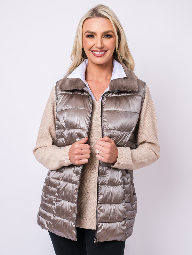 Luxury Gilet- Pewter