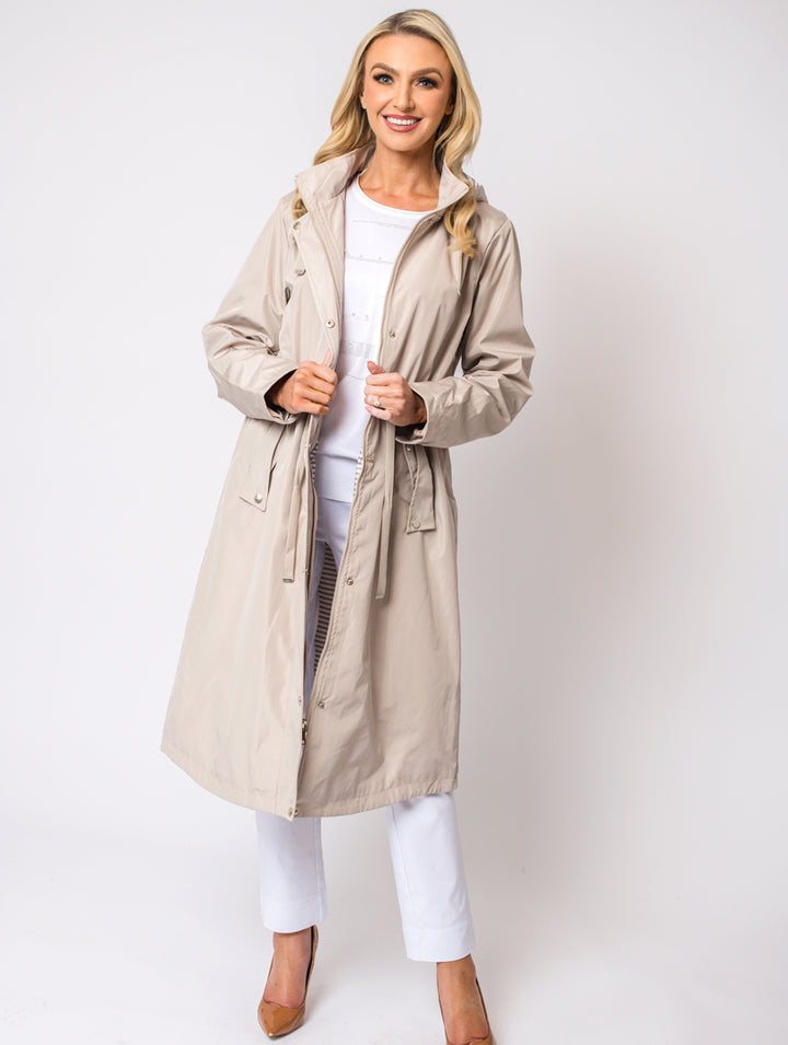 Longline Coat - Beige