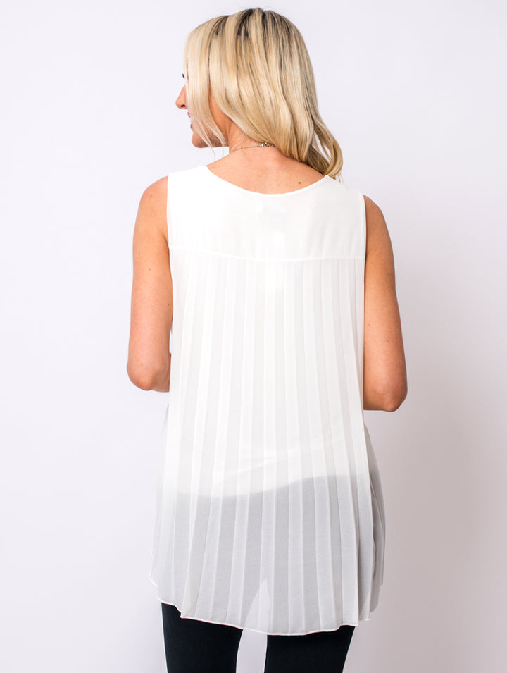 Necklace Vest Top - Ivory