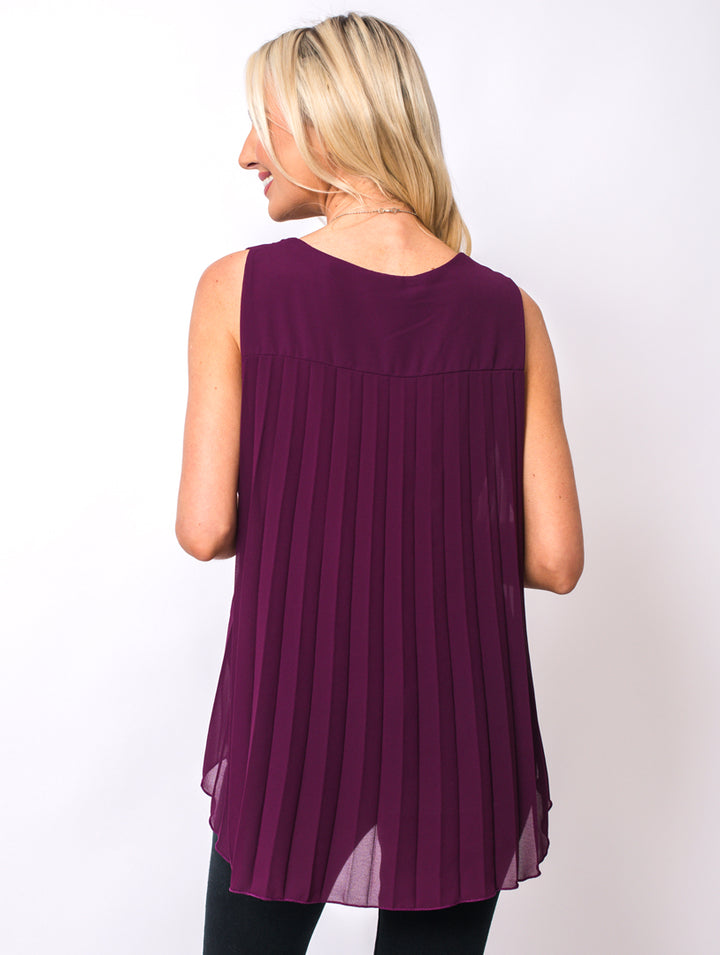 Necklace Vest Top - Magenta