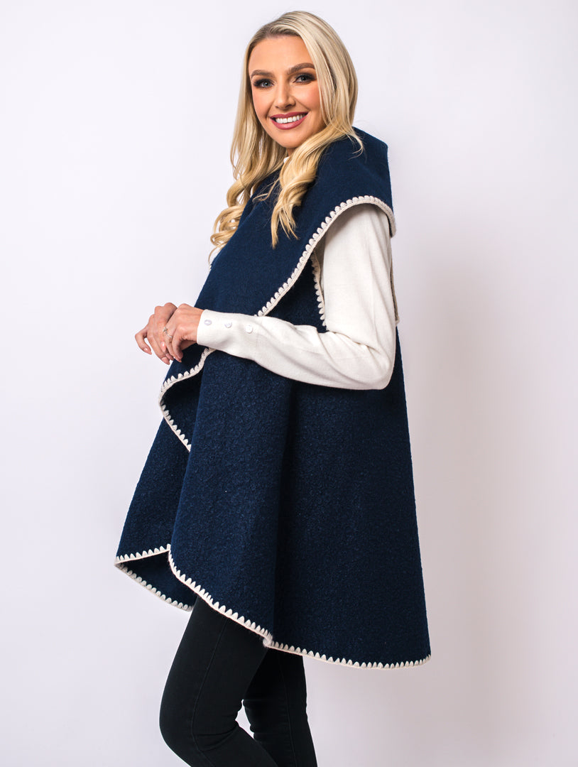 Stitch Waistcoat - Navy