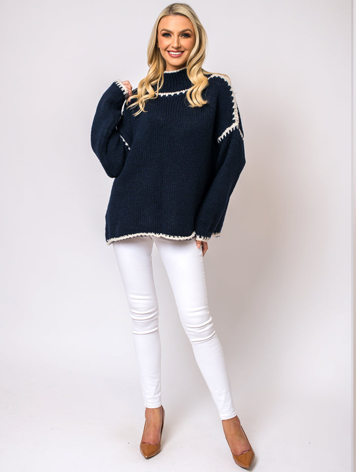 Stitch Jumper - Navy