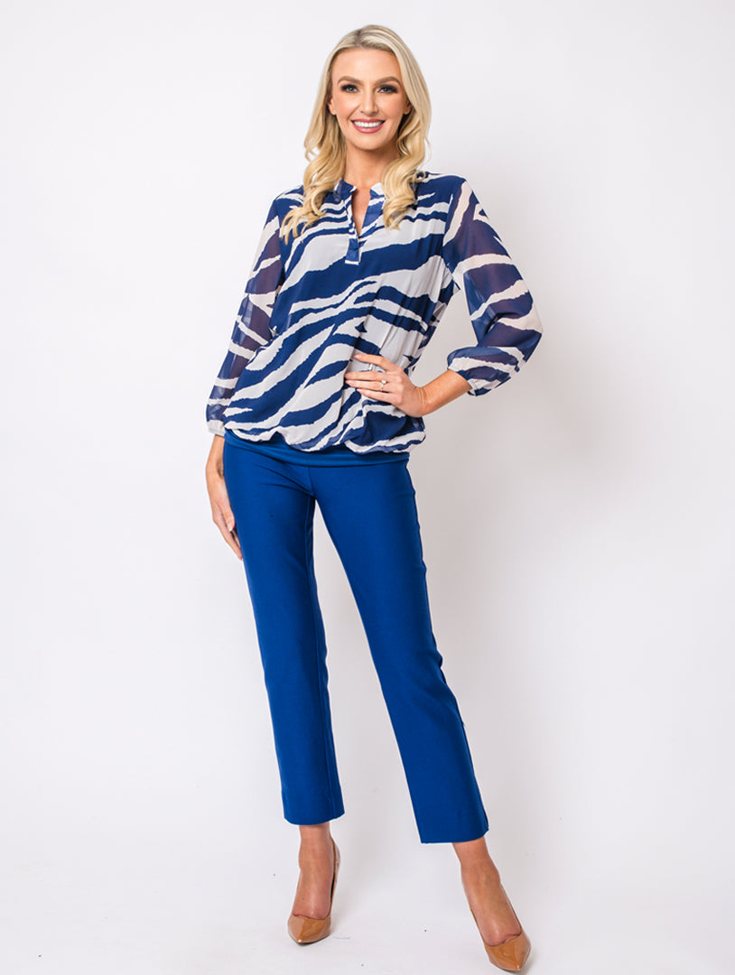 3/4 Sleeve Blouse - Royal