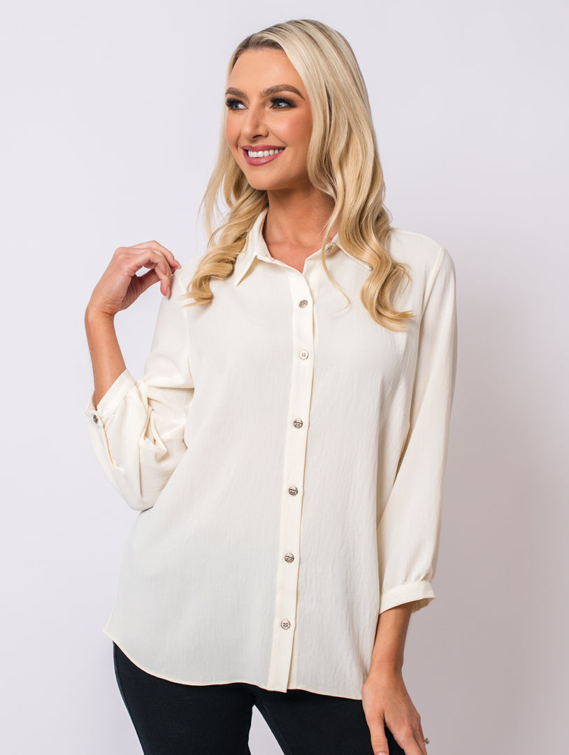 3/4 Sleeve Blouse - Ivory