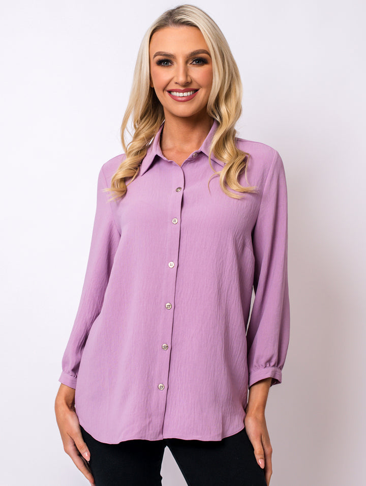 3/4 Sleeve Blouse - Lavender