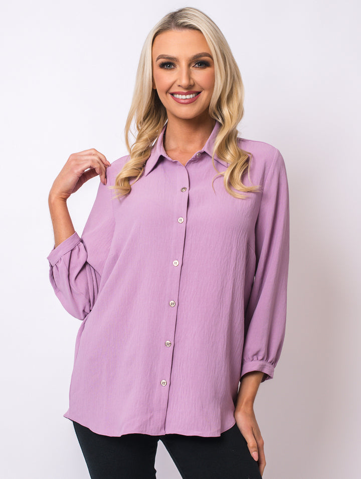 3/4 Sleeve Blouse - Lavender