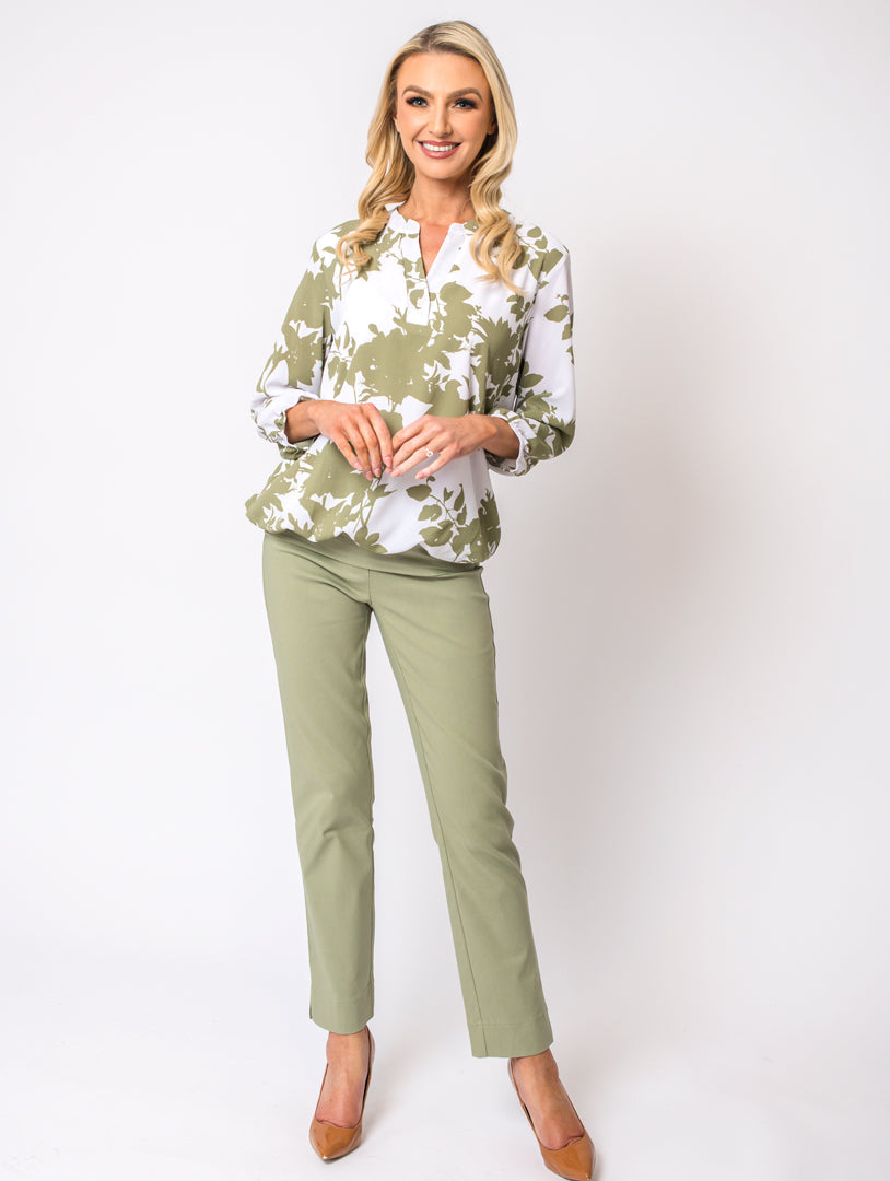 3/4 Sleeve Blouse - Khaki