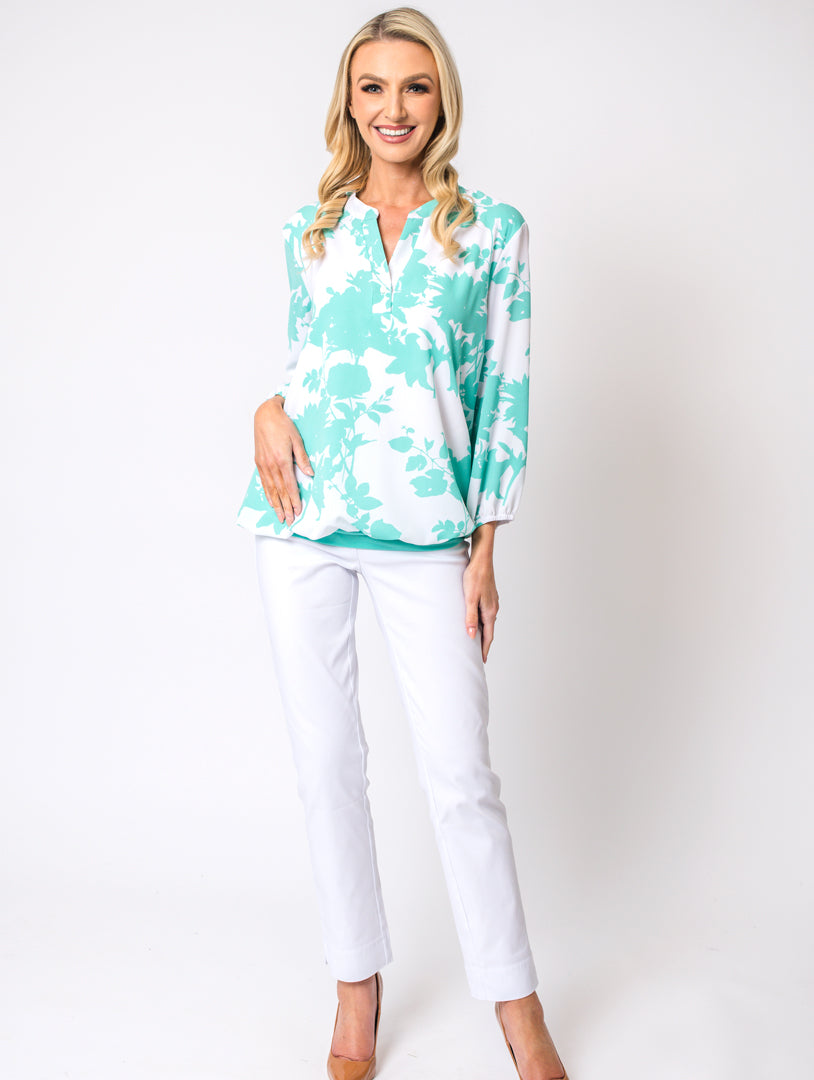 3/4 Sleeve Blouse - Teal