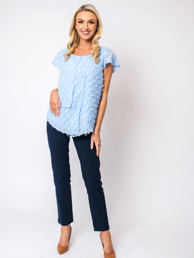 Scallop Top - Lt Blue