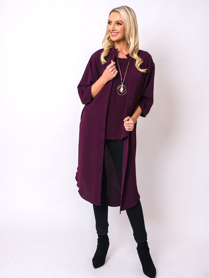 Sleeveless Vest - Plum