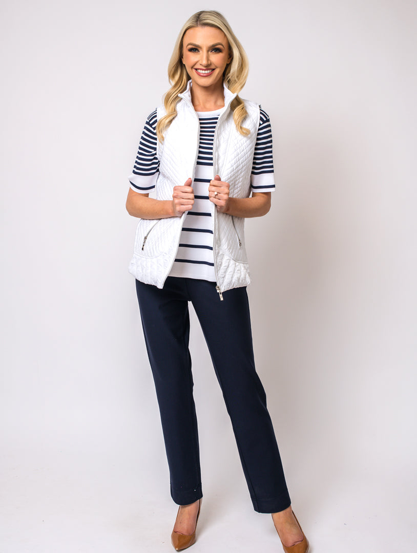 Stripe Knit - Navy/White