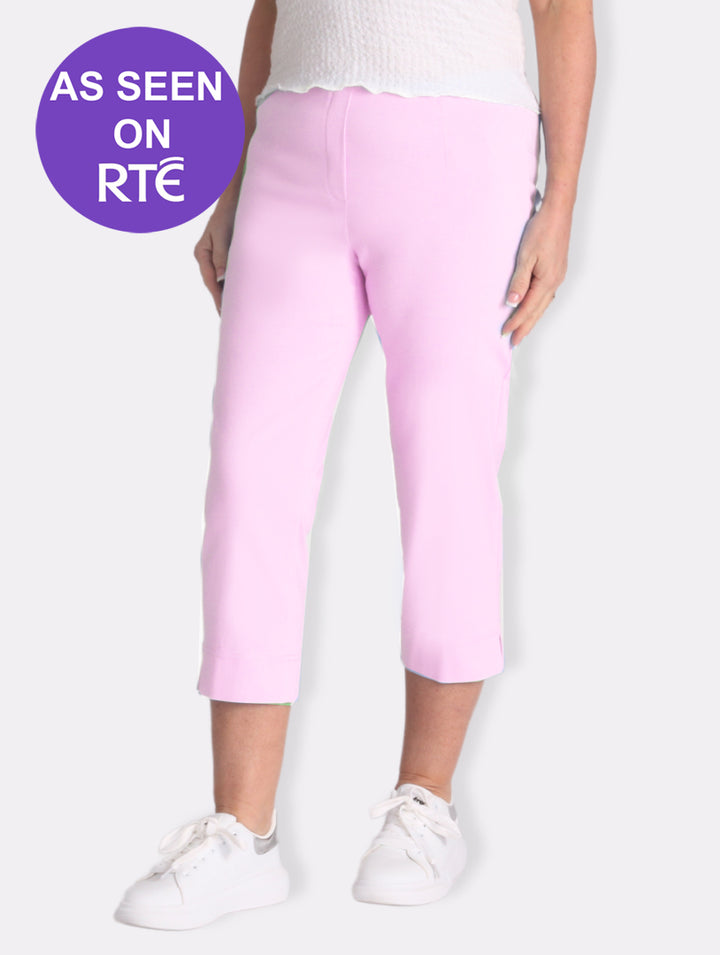 Crop Moda Trouser - Baby Pink