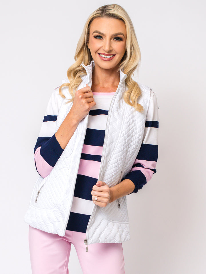 Diamonte Knit - Baby Pink Multi