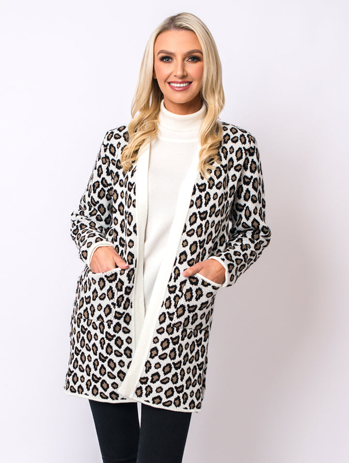 Cardigan - Leopard Print