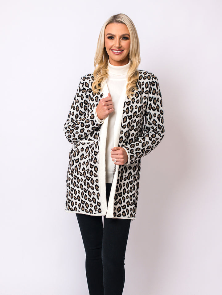 Cardigan - Leopard Print