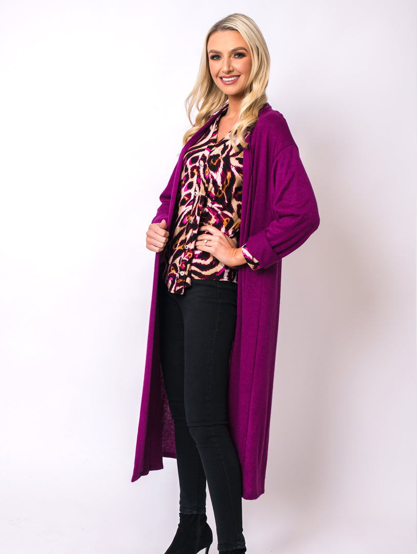 Luxury Cardigan - Magenta