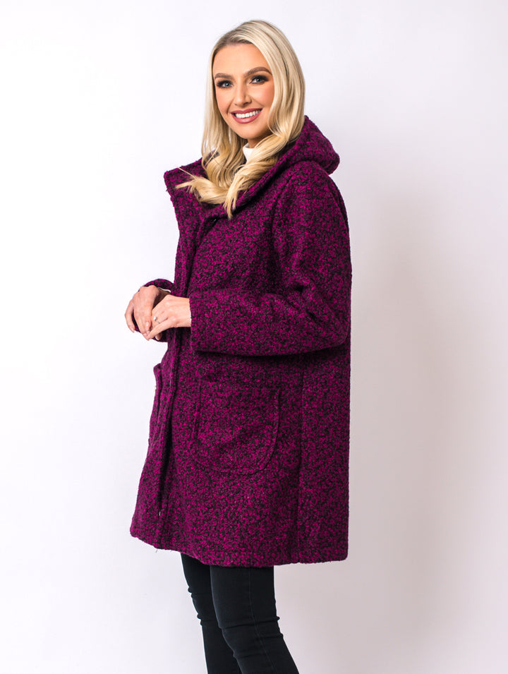 Boucle Coat - Magenta