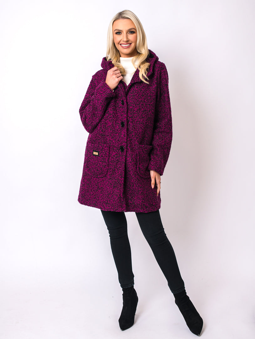 Boucle Coat - Magenta