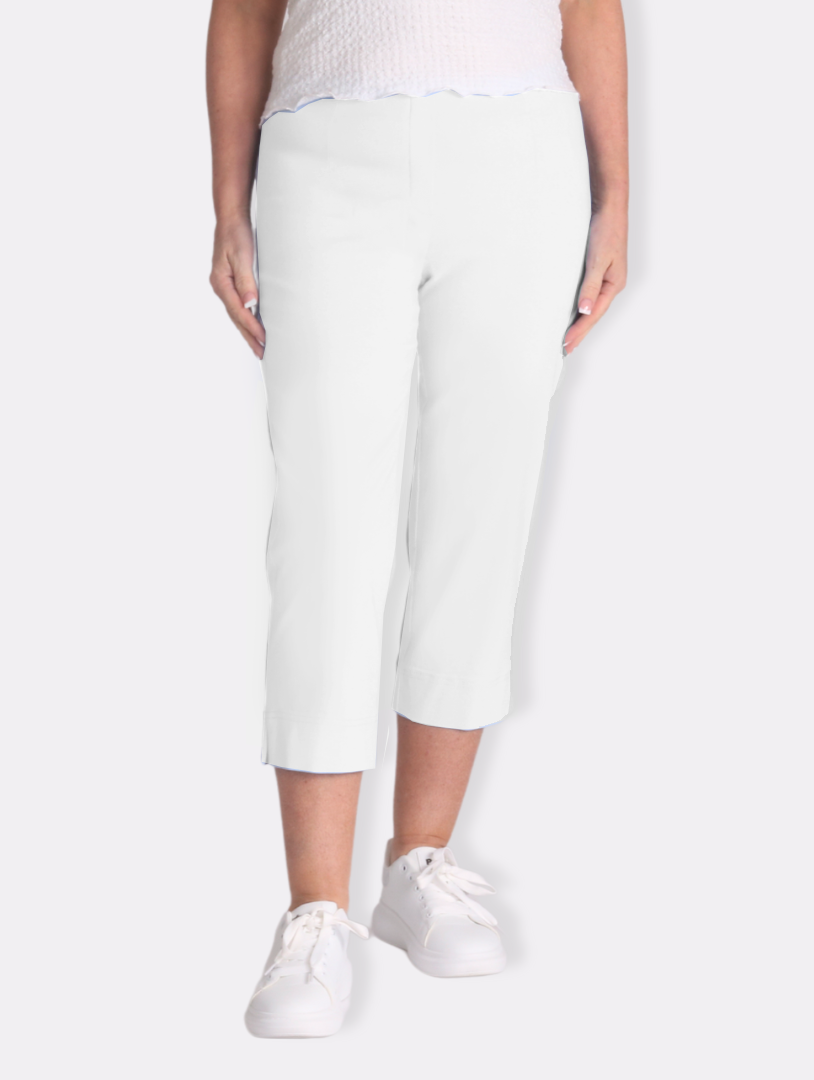 Crop Moda Trouser - White