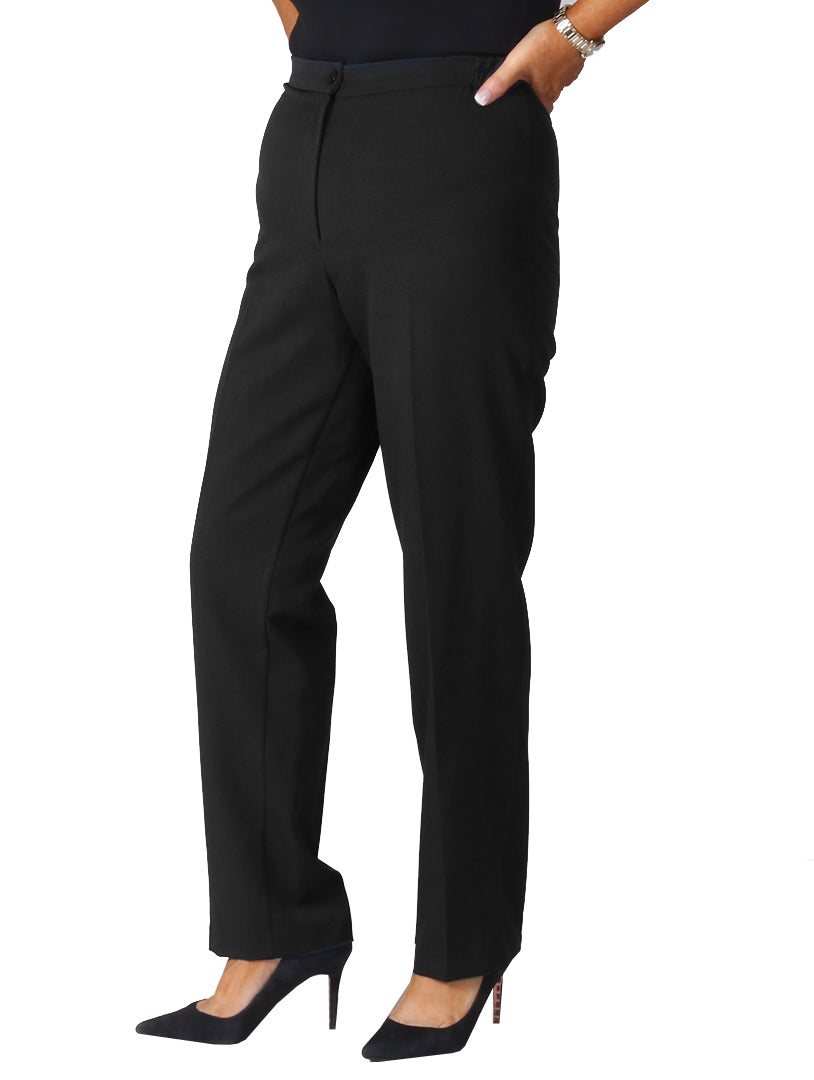 29" Side Elasticated Trousers - Black